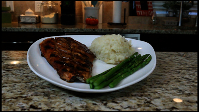 Grilled Maple glazed trout