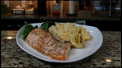 Lemon Dill baked Trout